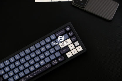Galaxy Theme Key Cap 129 Keys GMK MOA Profile DYE-SUB PBT Keycap with 1.75U 2U Shift for MX Switch Mechanical Keyboard