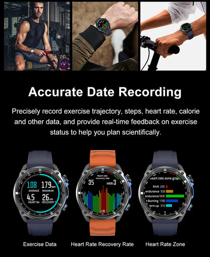 New Men TANK GPS Map Smart Watch Outdoor Compass 1000mAh Large Battery 10ATM Waterproof Bluetooth Call Sports AMOLED Smartwatch