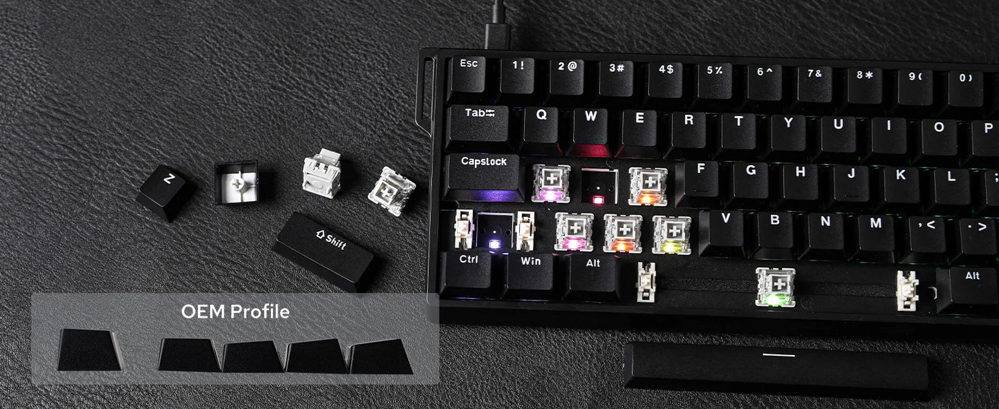 AULA WIN60 HE/WIN60 HE MAX 60% Hot-Swap Tray-Mount Structure Wired Mechanical Keyboard with Hall Effect Magnetic Switch