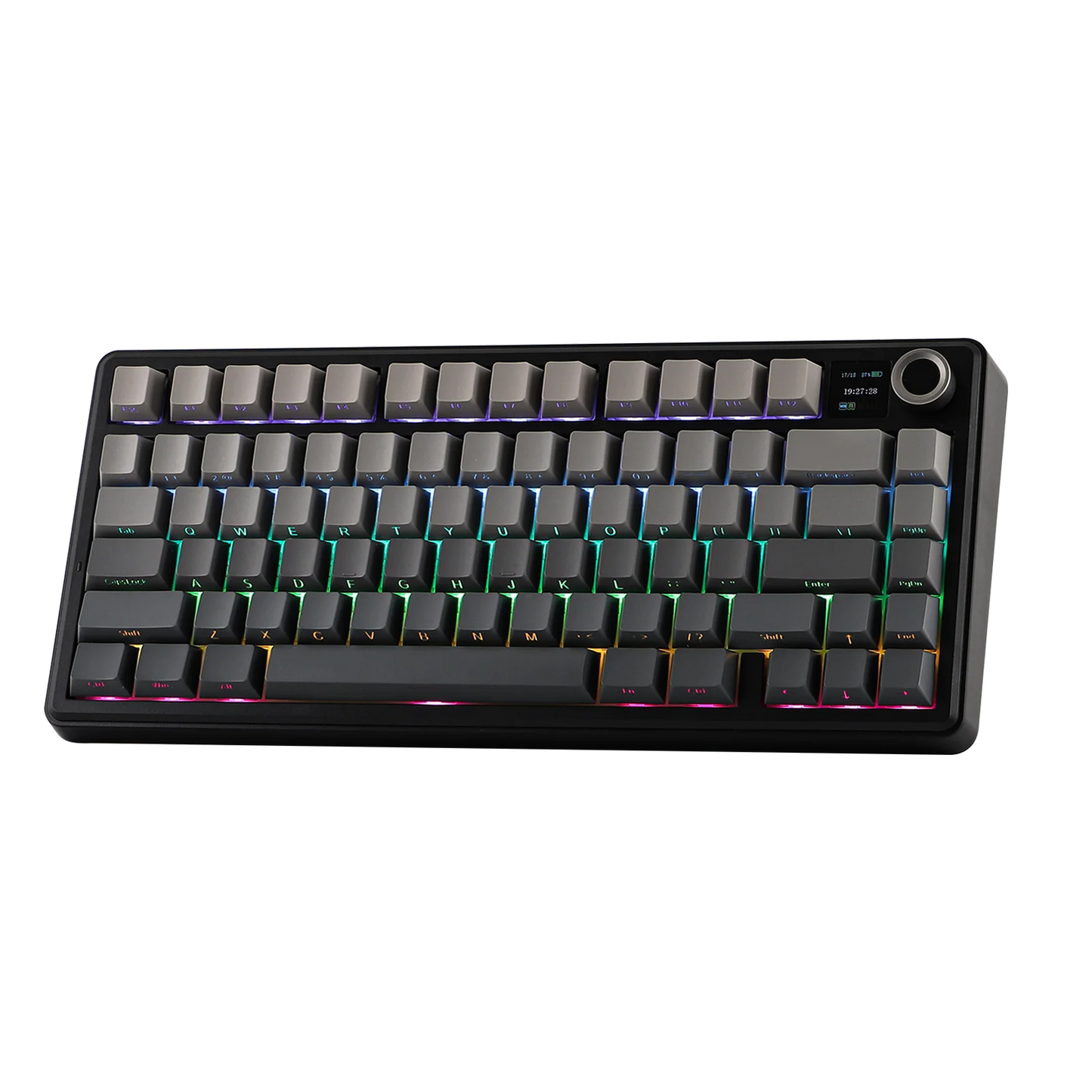 EPOMAKER X AULA F75 MAX Compact 75% Wired/BT5.0/2.4GHz Wireless Mechanical Gaming Keyboard with TFT Screen & Knob for PC/Mac