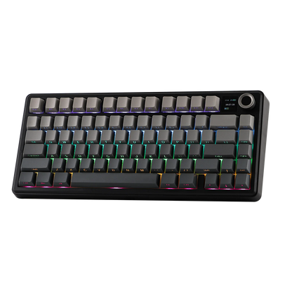 EPOMAKER X AULA F75 MAX Compact 75% Wired/BT5.0/2.4GHz Wireless Mechanical Gaming Keyboard with TFT Screen & Knob for PC/Mac