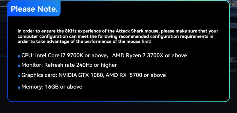 Attack Shark R6 Gaming-Maus 38g ultraleicht, PAW3950 8K Rückmelderate kabellos, Nordic 52840, 24000DPI, Tri-Mode