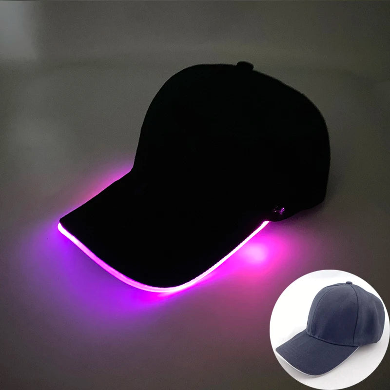 Cappellino da baseball luminoso fashion a LED, cappello hip-hop fluorescente per bar e club, per uomo e donna, DJ, danza, accessori e costume