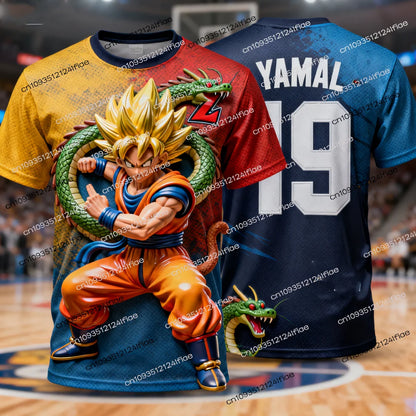 2025 New Dragon Ball Z Son Goku Special Edition Yamal Football Jersey T-shirt Kids Football Training Suit Men Sports T-shirt