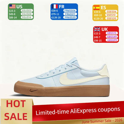 Nike Court Shot: Comfortable, Versatile, Low-Top Sneakers for Men with a Thin Sole, Slip-Resistant and Durable, Blue IB2316-400