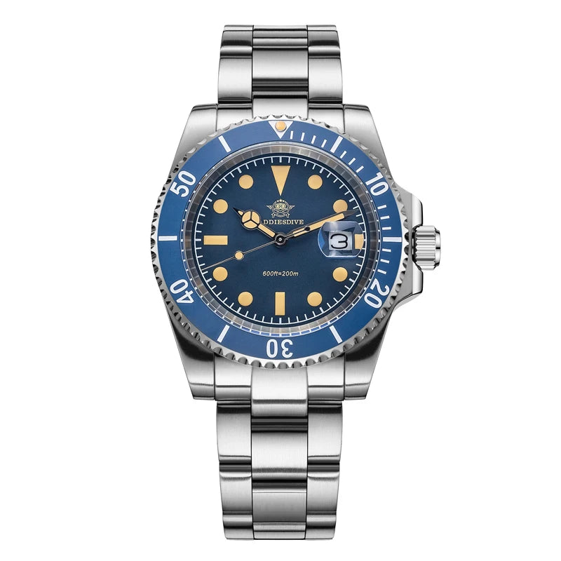 ADDIESDIVE Watch for Men New Quartz Wristwatch Green Ceramic Bezel Diving 200m Luminous 41mm Automatic Date Diver Men's Watch