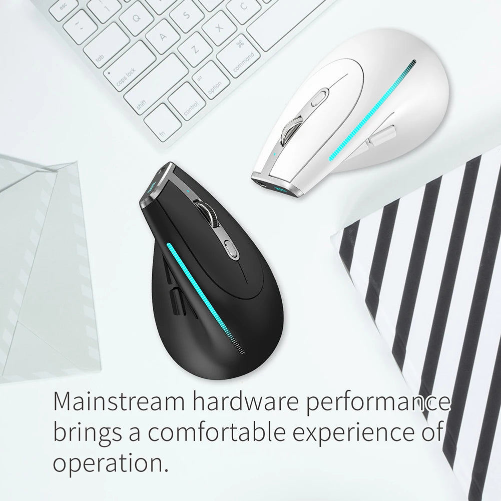 Mouse vertical ergonomic F-36 2.4G+BT1+BT2 wireless pentru mâna dreaptă și stângă, mouse gaming optic USB pentru computer și laptop