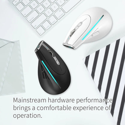 Mouse vertical ergonomic F-36 2.4G+BT1+BT2 wireless pentru mâna dreaptă și stângă, mouse gaming optic USB pentru computer și laptop