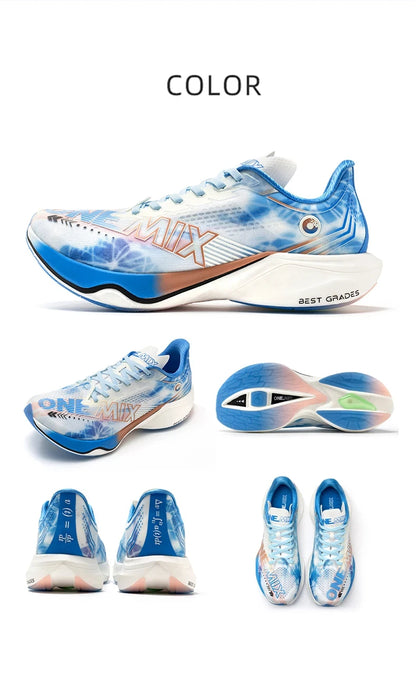 ONEMIX Neue Marathon-Laufschuhe mit Nylon-Carbonplatte, stoßdämpfende Profi-Rennschuhe mit stabiler Unterstützung, ultraleichte Rebound-Sneaker