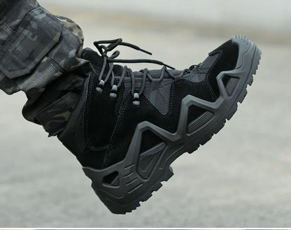 Topfight-Bottes de moto à lacets pour hommes, bottes de chasse, chaussures de randonnée, bottes de désert, haute qualité, grande taille