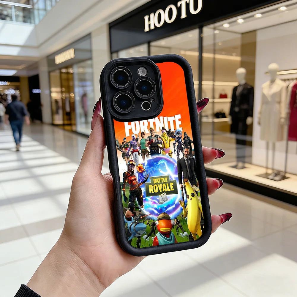 Capa de telemóvel Fortnite para Samsung Galaxy A17 A07 A06 A26 A16 A06 A35 A55 A25 A05s A15 A54 A34 A36 A24 4G 5G, capa traseira flexível