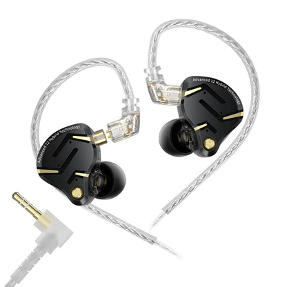 KZ ZS12 PRO 2 Hybrid IEM Earphones – HiFi Bass Wired Gaming Earbuds with Super-Linear Drivers