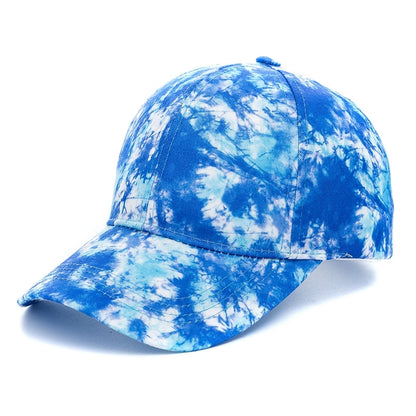 New Outdoor Casual Tie Dye Caps For Women Rainbow Colorful Baseball Cap Female Fashion Streetwear Summer Hat