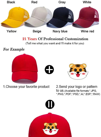 Cappellini da baseball all'ingrosso da uomo, cappellini casual, cappelli in mesh da donna, cappelli unisex con logo personalizzato, cappelli ricamati