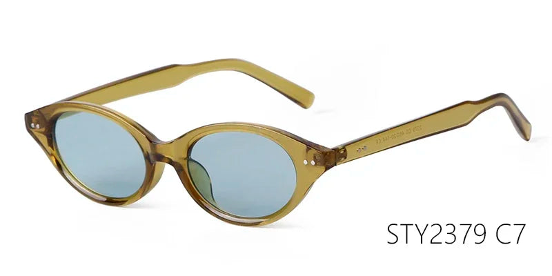 Trend Tortoise Shell Cat Eye Sunglasses 2025 Women Men Brand Designer Sun Glasses Cateye Rivets Narrow Frame Shades Female UV400