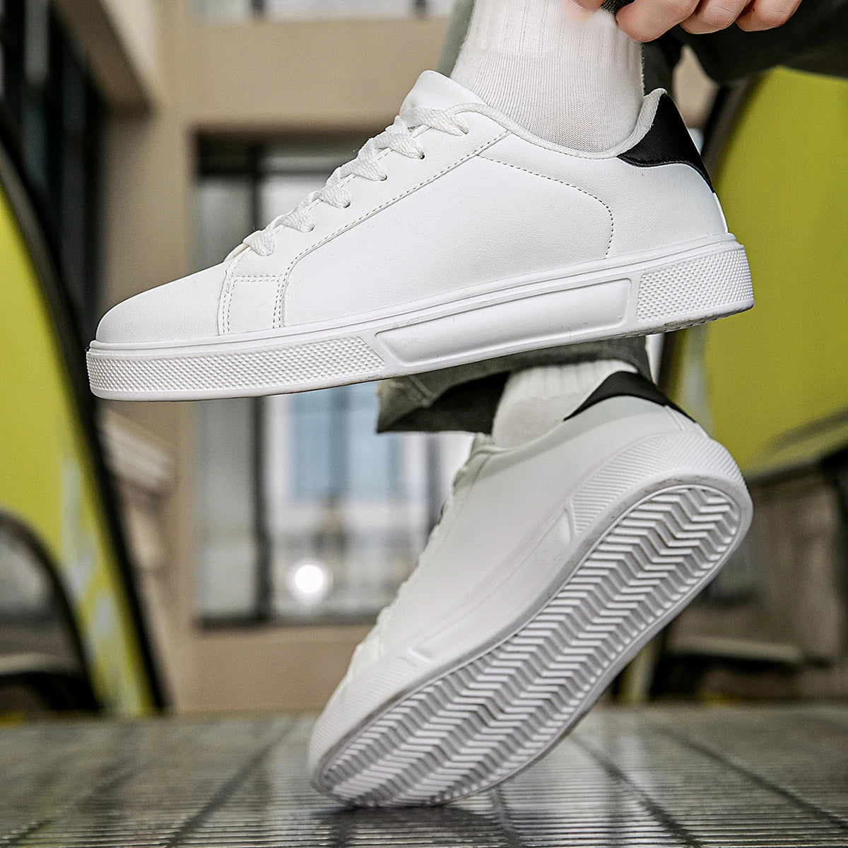 Herrenschuhe aus Kunstleder, Sneaker, trendige Freizeitschuhe, Herrensneaker, vulkanisierte Herrenschuhe, Paarschuhe, Damenschuhe