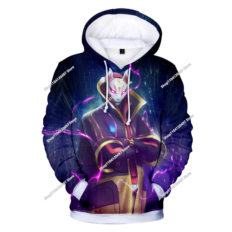 Autumn New Sweatshirt T-shirt  Fortnite 3D Digital Printing Loose Comfortable Hooded Pullover