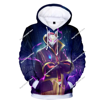 Autumn New Sweatshirt T-shirt  Fortnite 3D Digital Printing Loose Comfortable Hooded Pullover
