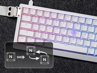 EPOMAKER HE68 Lite 65% ANSI US Layout Tray-Mounted Wired Hall Effect Magnetic Mechanical Keyboard DKS SOCD RGB Backlight