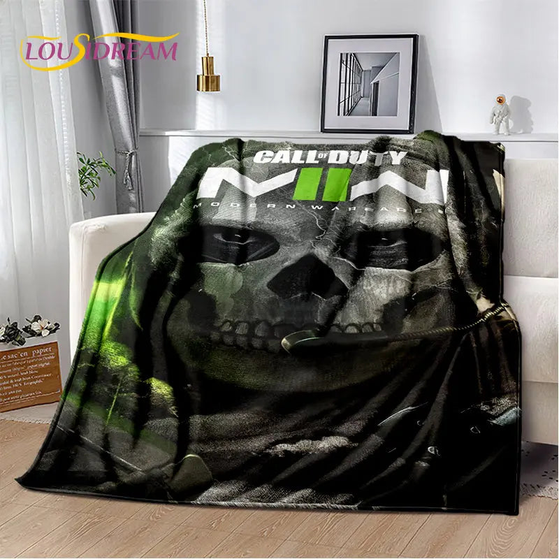 Κουβέρτα 3D COD, απαλή λούτρινη κουβέρτα gamer Call of Duty, φανελένια κουβέρτα ριχτάρι για σαλόνι, υπνοδωμάτιο, κρεβάτια, καναπέ και κάλυμμα γραφείου