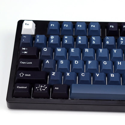 „KBDiy Clone GMK Galaxy“ PBT retro klavišų dangteliai, skirti „Aula 60“ mechaninei klaviatūrai, žaidėjams, su atskirtu tarpo klavišu, „Cherry“ profilio „Alice“ klavišų dangteliai