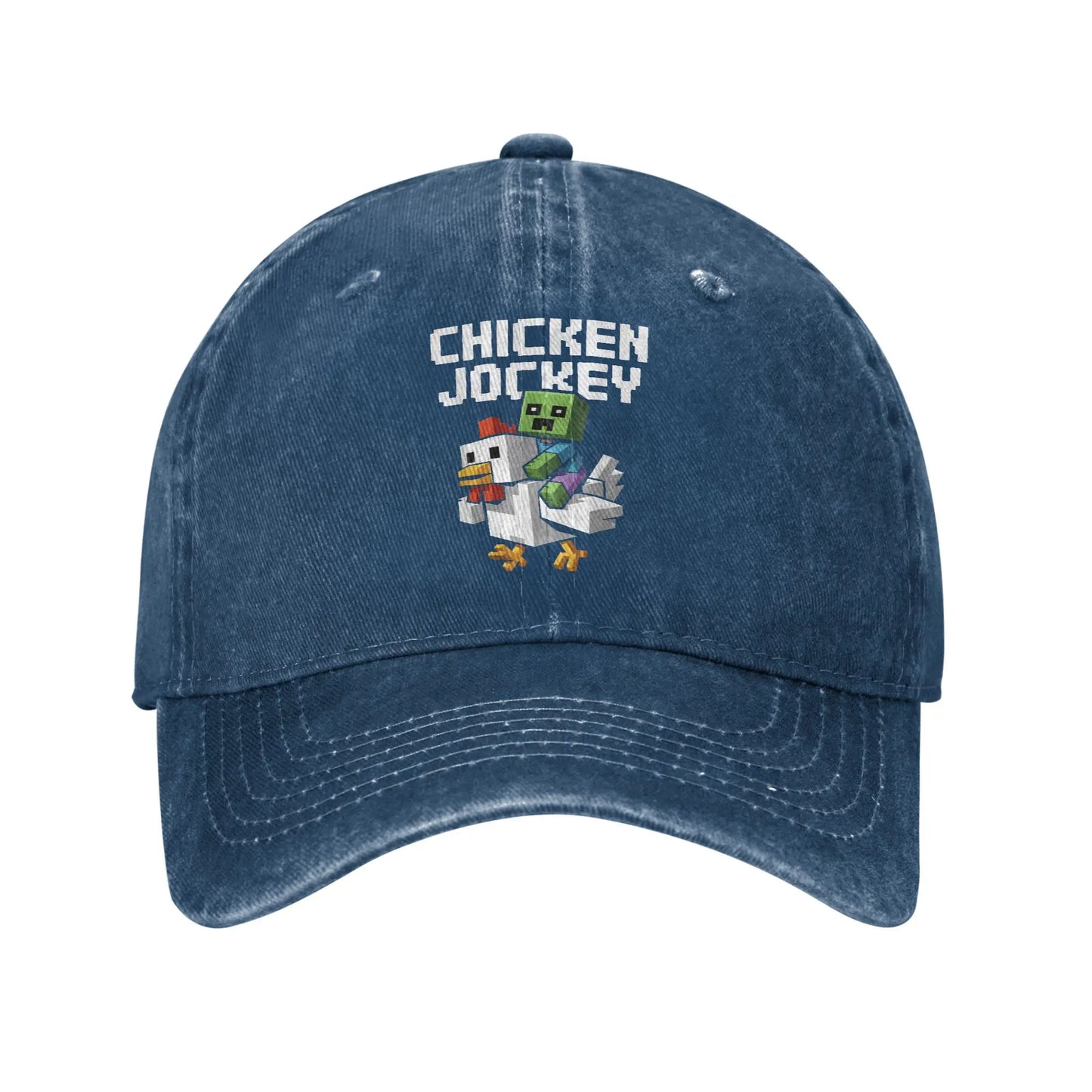 Chicken Jockey Zombie Pixel Art Zombie 2025 Movie Wear Baseball Caps Men Women Hats Cap Adjustable Trucker Hats Snapback Cap