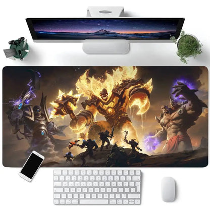 Tappetino per mouse da gioco World of Warcraft, tappetino da scrivania grande per tastiera, tappetino per mouse da gioco LockEdge antiscivolo