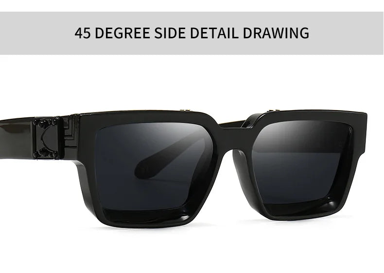 Cycling Brand Rectangle Sunglasses Men Women Luxury Shades Retro Square Sun Glasses Eyewear Trend Punk Eyeglasses For Male