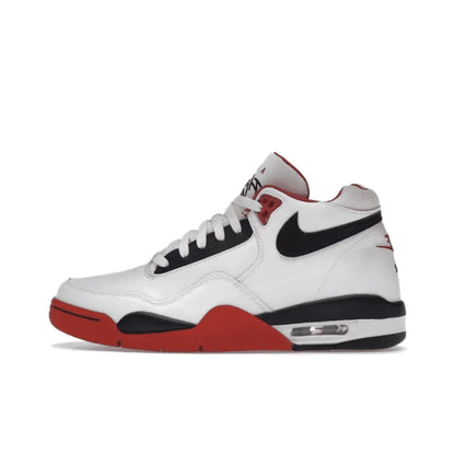 „Nike Flight Legacy Classic Style“ vidutinio aukščio retro krepšinio bateliai, unisex, raudoni/balti, BQ4212-100