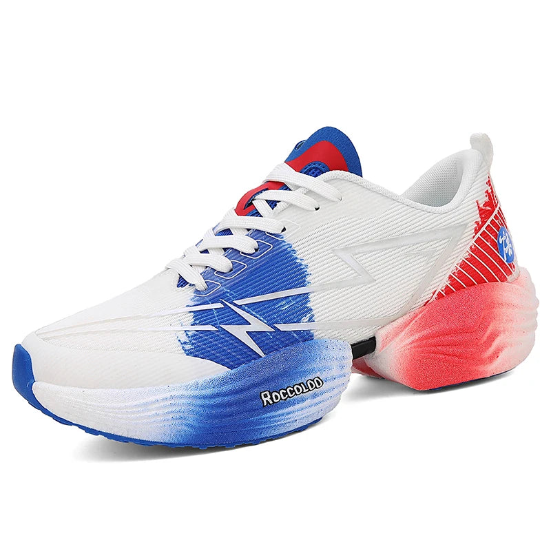 Paire de chaussures de sport professionnelles pour marathon, confortables, de jogging, amortissantes, d’entraînement, à fort rebond, antidérapantes, de course