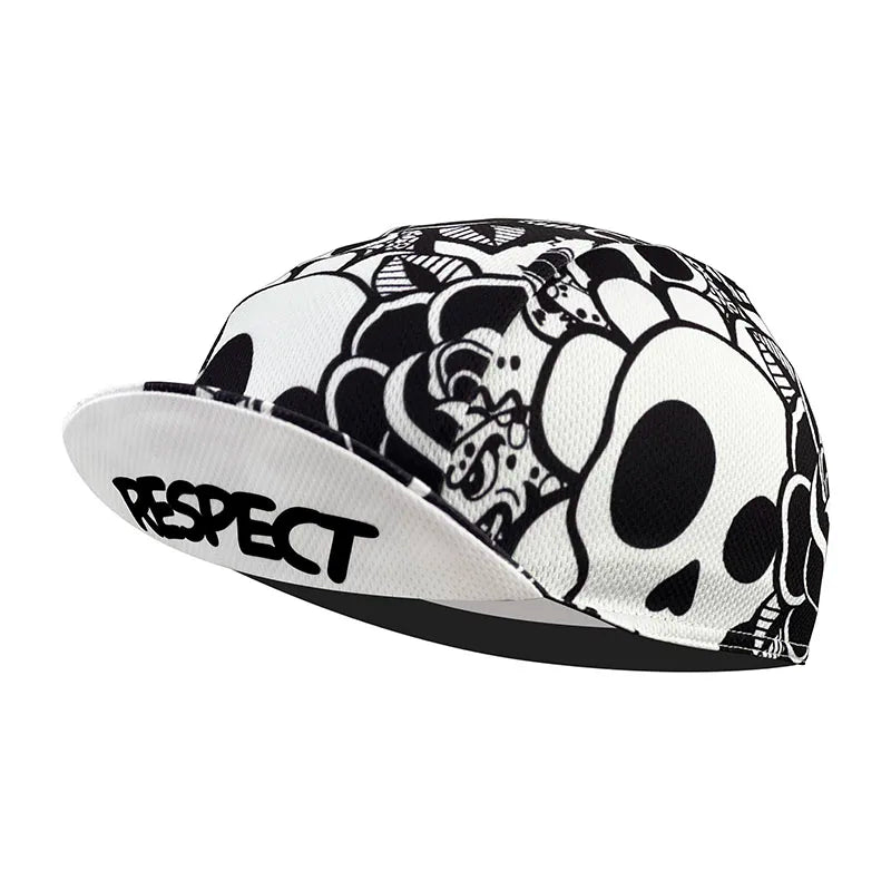 Red Retro Cycling Cap Black Series Most Popular Polyester Cycling Caps Sports Quick Dry Bicycle Hat Men Women Wear Absorb Sweat