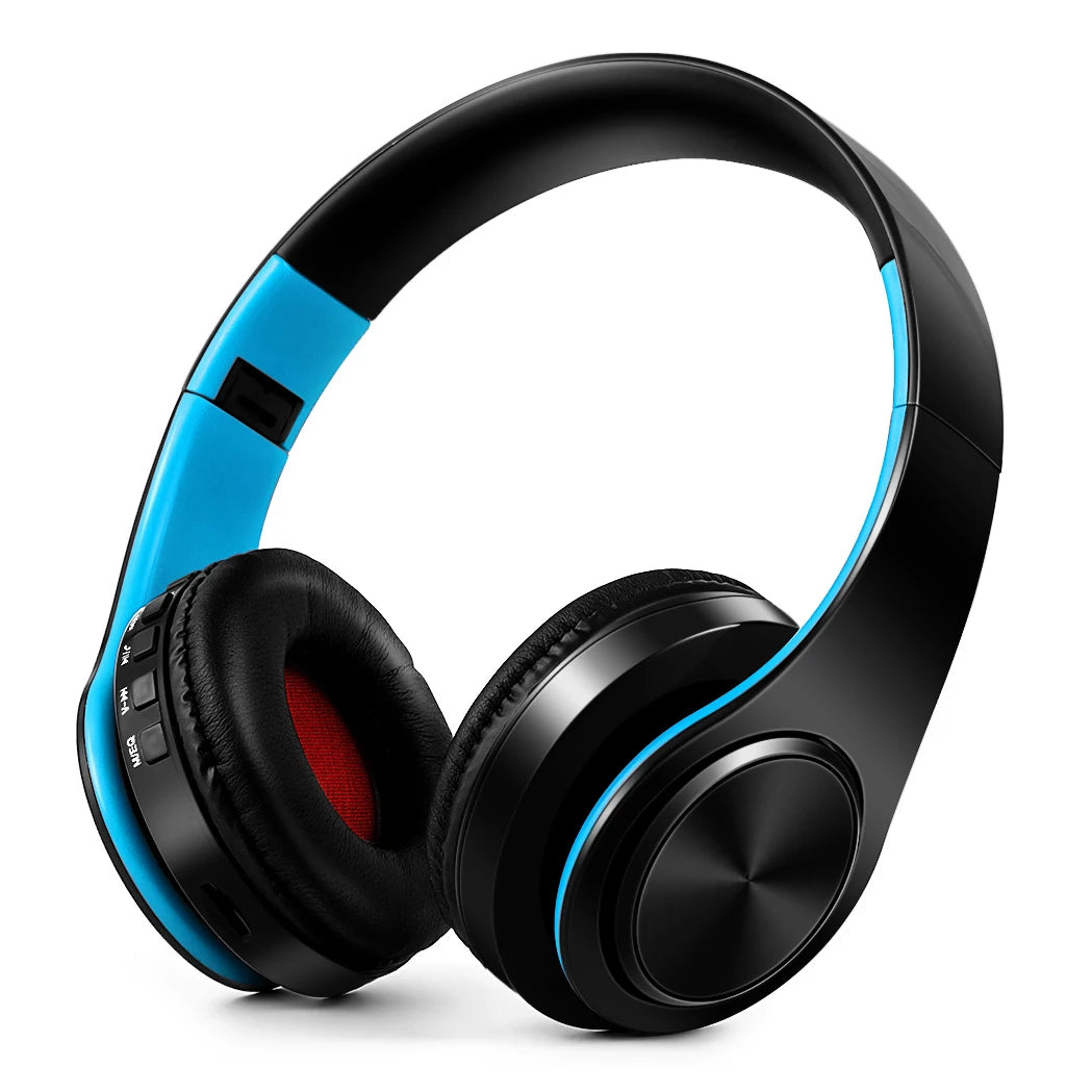 CATASSU Gold Bluetooth Wireless Headphones with Microphone, Stereo Headset, Bluetooth 5.3 Earphones, 40mm HiFi Sound, Foldable Headphones for Android & iOS