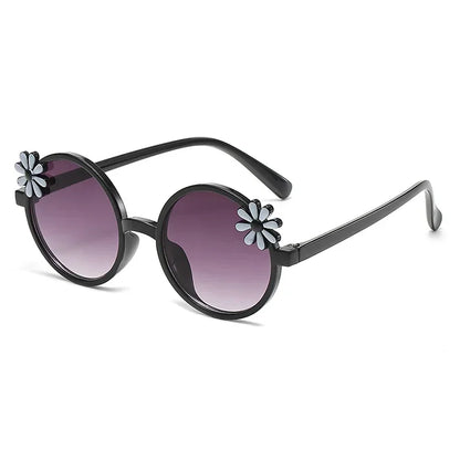 New Children's Glasses Floret Anti-ultraviolet Fashion Children's Sunglasses Outdoor Shading Travel Children's Mirror Eyewear