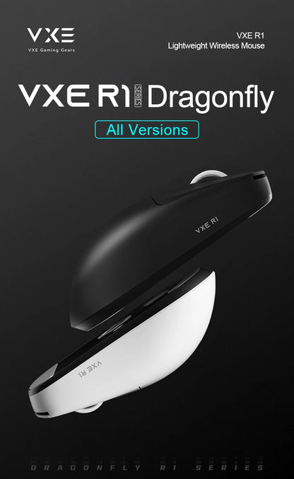 Mouse gaming wireless ATK VXE Dragonfly R1 Pro MAX PAW3395 R1 SE Plus personalizzato per eSport FPS, ricaricabile e leggero