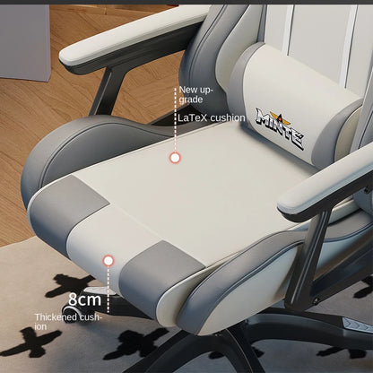 Modern Ergonomic Computer Office Chair with Footrest, Adjustable Height, Swivel Executive Desk Chair, Reclining Gaming Chair for Home & Study