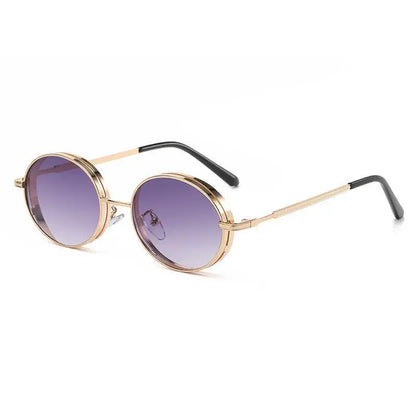 Oval Steampunk Sunglasses For Women Retro Sun Glasses Male Female Brand Designer Metal Frame Eyewear Lentes De Sol Mujer