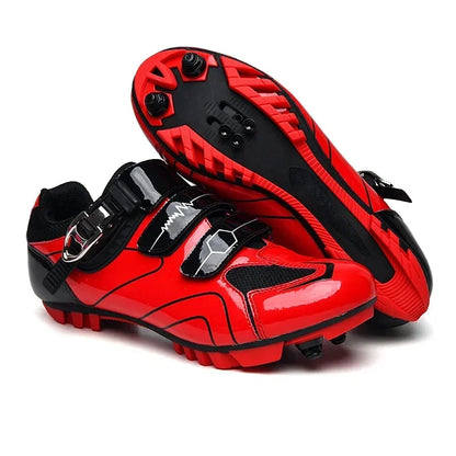 Chaussures de cyclisme unisexes à semelle rigide – Chaussures à crampons pour vélo de route 4 saisons, VTT et sports de plein air