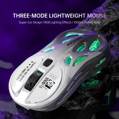 Draadloze 2.4G tri-mode RGB-gamingmuis met hol, lichtgewicht ontwerp, Chroma-verlichting, bekabeld, Bluetooth, e-sports muiscontroller