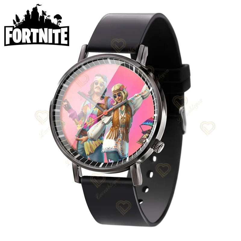 Wrist Watch F-Fortnited Cook Watch Trend Fashion Creative Quartz Student Watches Battle Game Figure Model Kids Birthday Gift