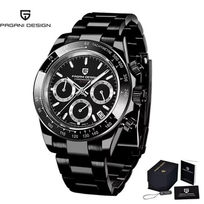 Original New PAGANI DESIGN PD-1664 Luxury Japan VK63 Movt Quartz Wristwatches Sapphire Waterproof Chronograph Gold Reloj Hombre