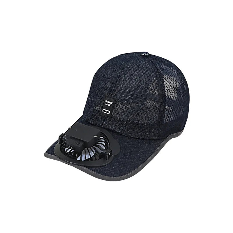 Rechargeable Fan Baseball Net Hat Sun Protection Duck Tongue Breathable Net Hat For Couples Outdoor Travel Men Women mz129
