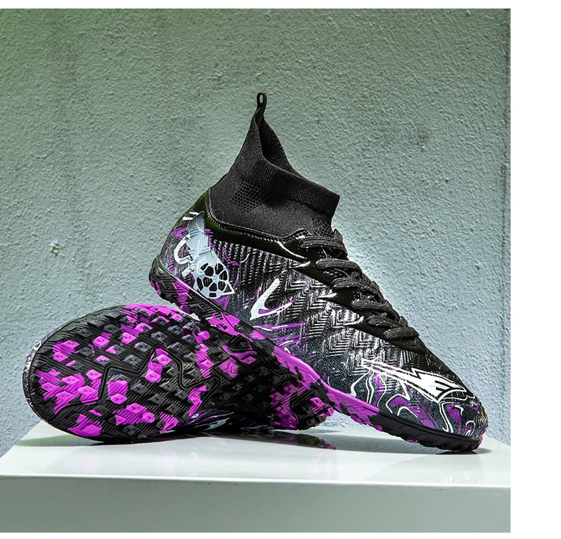 Nouvelles chaussures de football professionnelles pour hommes, chaussures de football antidérapantes, unisexes, respirantes, chaussures de futsal, nouvelles chaussures à crampons, livraison directe, ultralégères