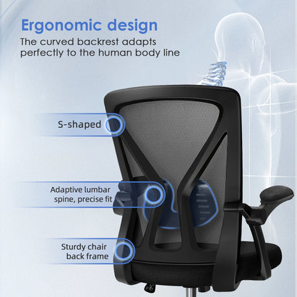Daccormax Ergonomic Office Chair with Lumbar Support, Adjustable Reclining Desk Chair, Computer Chair with Armrests for Home Office