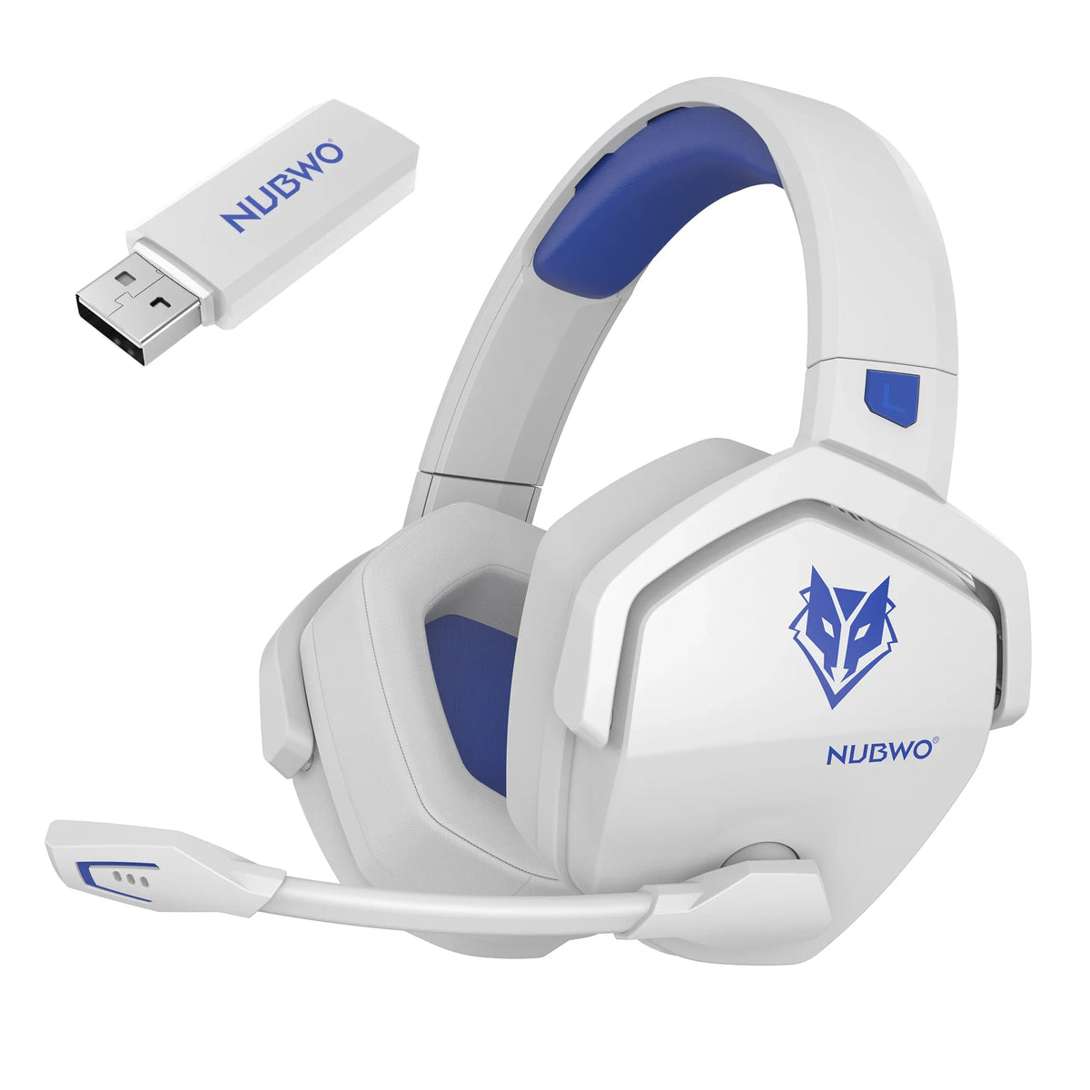 NUBWO G06 Casque Gaming Sans Fil 2.4GHz Bluetooth 5.3 Stéréo Double Mode avec Micro pour PS5 PS4 PC Switch Mobile Ordinateur Portable, pour Joueurs