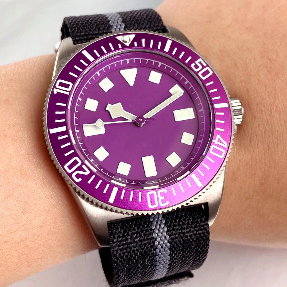 Titanium Case Tandorio 42mm Retro FXD NH35 PT5000 Mechanical Men's Watch Sapphire 200M Diver Watches Luminous Watches for Men