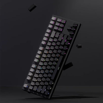 OEM Profile Gradient Side Printed Shine Through Keycaps PBT Double Shot Keycap For Mechanical Gamer Keyboard Black Gray Key Caps