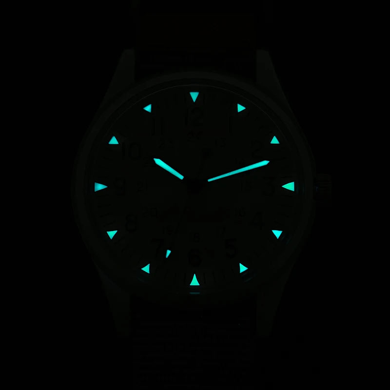 Militado ML07 Quartz Watch VH31 Movement Sapphire Crystal Military Watch 100m Waterproof High Clear AR Coating Luminous Watch