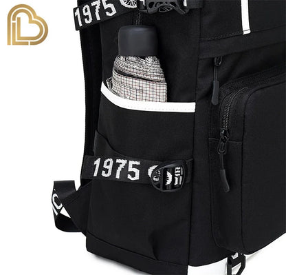 Yule Trooper F-Fortnited Battle Royale Rucksack mit USB-Ladeanschluss, Anime-Figuren, Lern- und Schreibwarenfach für Schüler