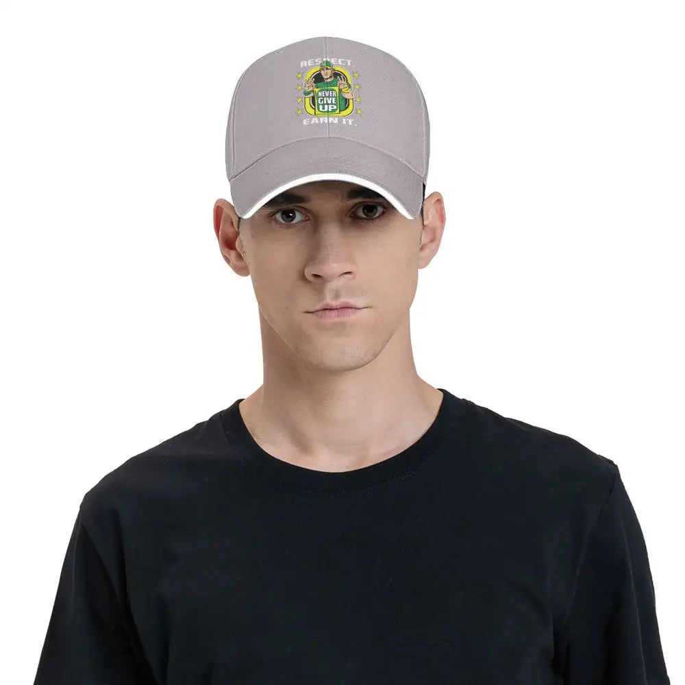 Yellow Wrestling Cena John White Custom Baseball Caps For Mens Unisex Male Beach Sunscreen Hat Snapback Cap