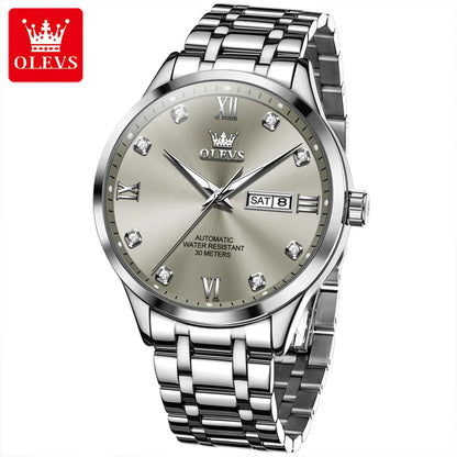 Orologio automatico da uomo OLEVS 9946 – Orologio da polso meccanico di lusso, dotato di calendario con indicazione della data, ideale per gli uomini d’affari.